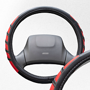 Оплетка экокожа L Combo- Черно/Красная SKYWAY S01102028