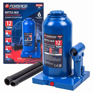 Домкрат бутылочный 12 т с клапаном, 217-407 мм Forsage F-T91204 DS