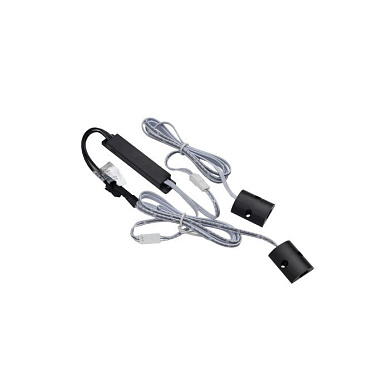 Выключатель бесконтактный двойной для шкафов (на преграду), накладной, 60W черный AKS 78193