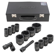 Набор головок ударных глубоких 3/4'' 14 пр 6-гр 17-65 мм в метал. кейсе Forsage F-6142-5MPB