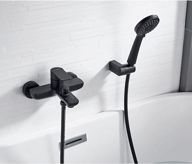 Смеситель для ванны, нержавеющая сталь, черный L73218B Ledeme