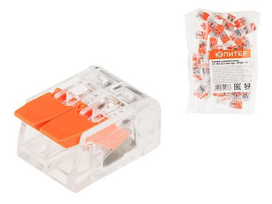 Клемма соединительная СК-412, 2.5 мм2, 50 шт, Юпитер JP7201-04