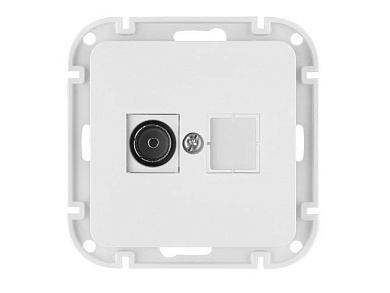 Розетка 1-ая телевизионная, скрытая белая, Аструм, Bylectrica ТР-6541