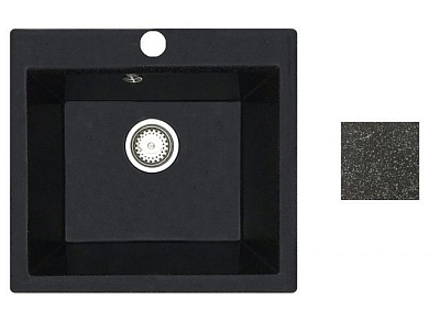 Мойка кухонная из искусственного камня SOLO черный 500х460 мм, AV Engineering AV500460SBKA