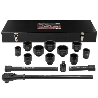 Набор инструментов ударных 15 пр. 1'' 12-гр. в метал кейсе ForceKraft FK-8141-9MPB