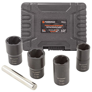 Набор головок-экстракторов для поврежденных болтов и гаек Forsage F-906U2