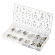 Набор шайб и гроверов, D шайб: 3, 4, 5, 6, 8, 10 мм; D гроверов: 3, 4, 5, 6, 8, 10 мм, 350 пр. Сибртех 47614