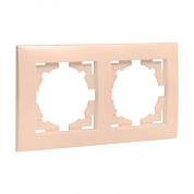 Валенсия рамка 2-местная кремовая EKF EWM-G-302-20