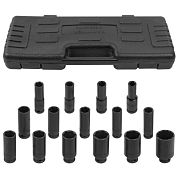 Набор головок ударных глубоких 15 пр., 1/2'' 6-гр., 10-32 мм, 36 мм - 12-гр Partner PA-4166D-5MPB