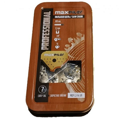 Цепь пильная MXSP, 400мм, 16'', 3/8'',1,3мм,56зв. Partner.Poulan.Champion 137.142.240 16'' металл.короб PIT MXSP-1,3-56-3/8