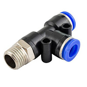 Фитинг Т-образный для пластиковых трубок 8 мм-наружная резьба 1/4'' Forsage F-SPD08-02