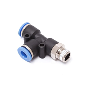 Фитинг Т-образный для пластиковых трубок 6 мм-наружная резьба 1/8'' RockForce RF-SPD06-01
