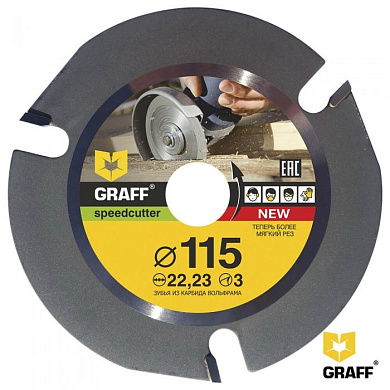 Диск по дереву для болгарки 115x22,23 мм GRAFF speedcutter115