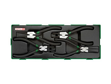 Набор съемники стопорных колец 4 пр. в ложементе Toptul GTA0417