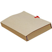 Папка-скоросшиватель с завязками, 100 мм, 4 завязки, крафт