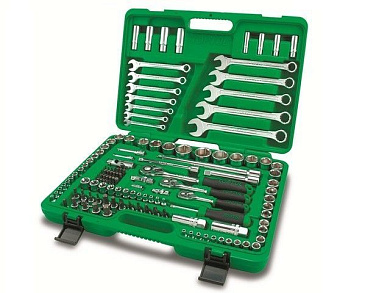 Набор инструментов 130 пр. 1/4'',3/8''&1/2'' Toptul GCAI130B
