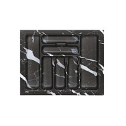 Лоток для столовых приборов 600 MARBLE 540*430, черно-серый мрамор AKS 117571