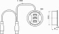 Разветвитель USB, 3 выхода, белый, AKS 115381