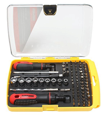 Набор отверток реверсивных телескопических для ювелирных работ с комплектом бит и головок 83 пр. BaumAuto BM-30314283