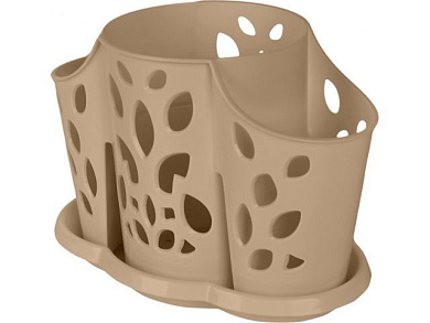 Сушилка для столовых приборов, 177х110х130 мм, шоколадный мокко, PLAST TEAM PT405812015