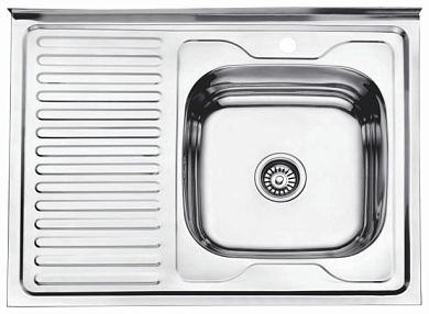 Кухонная мойка из нержавеющей стали, глянцевая, правая Ledeme L98060-R