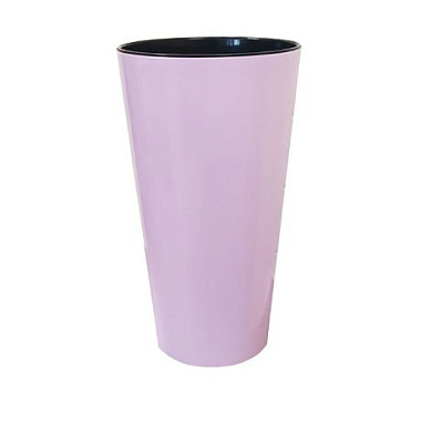Кашпо для цветов со вставкой "КАМЕЛИЯ", h=260, d=140, вставка 130 мм, лиловый Гарденпласт 00043