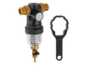 Фильтр самоочищающийся 1" нар., с манометром, инд. упак., промывной латунный, фильтр разборный, ступенчатый AV Engineering AVE115705KG