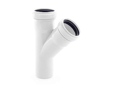 Тройник МВК, бел. 110/110х45, для внутренней канализации РосТурПласт 36524