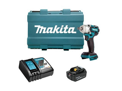 Аккум. шуруповерт MAKITA LXT DTD 153 RT в кейсе (18.0 В, 1 акк., 5.0 А/ч Li-Ion, 1 скор., 170 Нм)