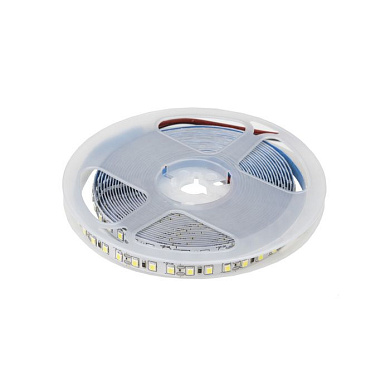 Лента светодиодная 9,6W/m, 24V, 8мм, 2835, 120 д/м, IP20, теплый белый, 3000K, CRI>70, 950 Lm, 5м, TE 110591