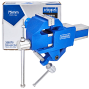 Тиски слесарные поворотные мини, ширина губ 75 мм Scheppach Sch-329275