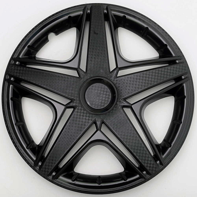 Колпак декоративный автомобильный NHL черный глянец " (4 шт) Star S16036