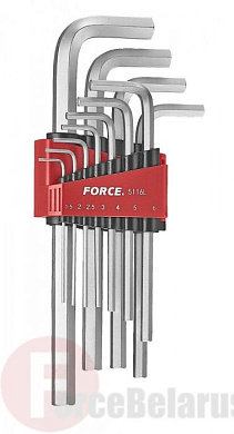 Набор 6-гр. ключей Force 5116L длинных (1.5-12 мм) 11 пр.