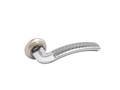 Ручка дверная 26 SN/CP мат.никель/хром квадрат 130мм СТАНДАРТ УЗК 13773