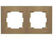 Рамка 2-ая горизонтальная золотая, RITA, Mutlusan 22208001280