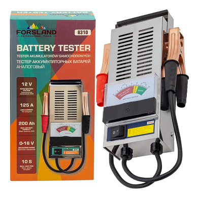 Тестер аккумуляторных батарей аналоговый 12V, 125A, 200Ah Forsland Forsland-8310