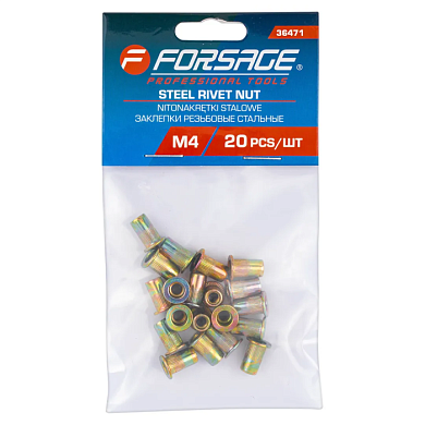 Заклепки резьбовые стальные 20 шт Forsage F-36471