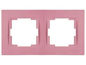 Рамка 2-ая горизонтальная розовая, RITA, Mutlusan 22208001211