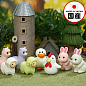 Набор ластиков "IWAKO Chicken and Friends", 7 шт, ассорти