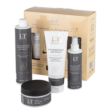 Набор косметики ''Очищение и защита'', шампунь, кондиционер, крем спрей, скраб для кожи головы La and Te beaute LT13R