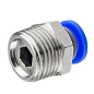 Фитинг для пластиковых трубок 8 мм-наружная резьба 3/8'' RockForce RF-SPC08-03