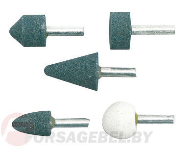 Набор шарошек абразивных для обработки металла, древесины и пластика 5 шт Vorel 25400