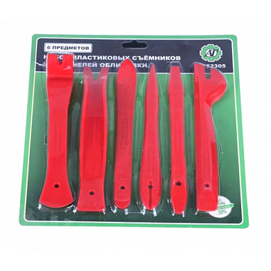 Съемник крепежа обивки пластмассовый (NYLON), набор 6 предметов H-D HD-0837