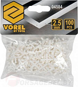 Крестики для плитки с ограничителем 2,5 мм 100 шт. Vorel 04584