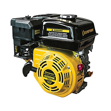 Двигатель 6,5л.с.,196см.куб, диаметр 19мм, шпонка CHAMPION G200HK