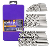Набор сверл по металлу 25 пр, 1-13 мм MEGATOOLS MT-924U25