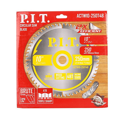 Диск пильный 250x32/30x2,2 мм 48T PIT ACTW10-250T48