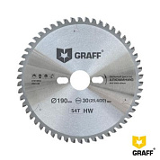 Пильный диск по алюминию 190x30x54z EXPERT GRAFF