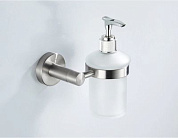 Дозатор жидкого мыла, нержавеющая сталь SUS 304 + стекло, сатин Ledeme L71727