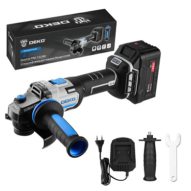 Углошлифмашина аккумуляторная DKAG20 PRO DEKO 085-1073